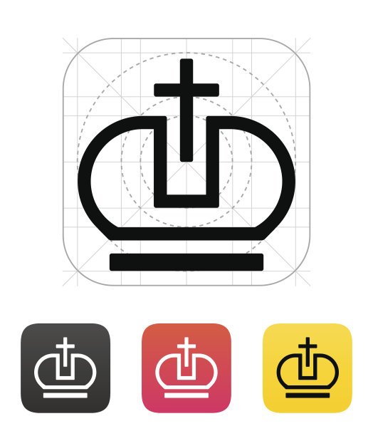 教皇王冠图标。矢量插图。图片下载