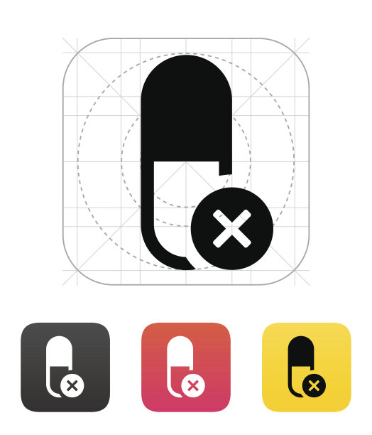 药丸胶囊图标。矢量插图。图片下载