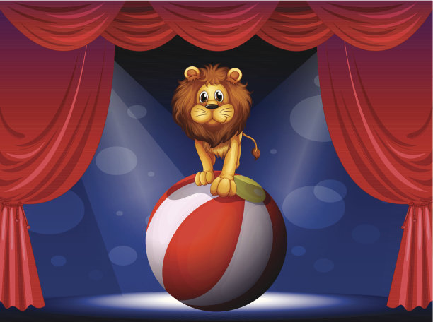 热气球上的狮子图片下载