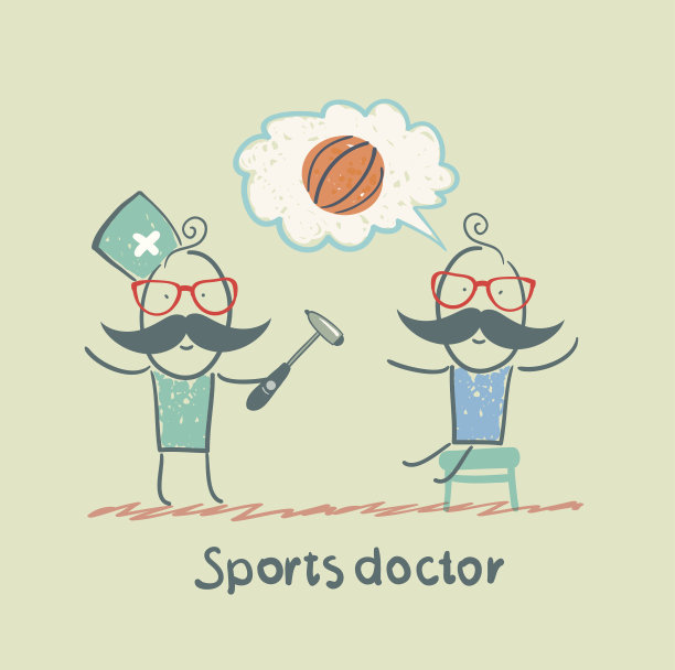 运动医生检查运动员的反应图片下载