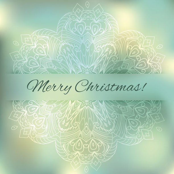 在雪花模糊的背景下，祝你圣诞快乐图片下载