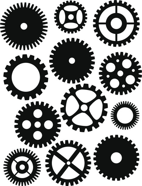 机械齿轮矢量图图片下载