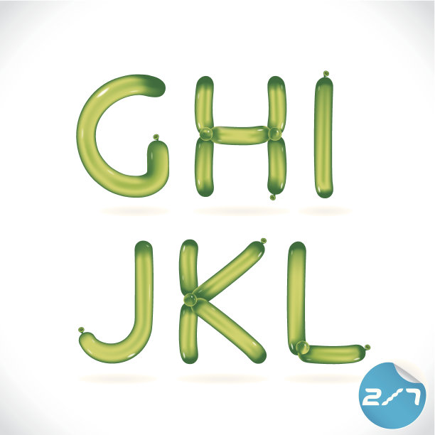 气球字母表图片下载