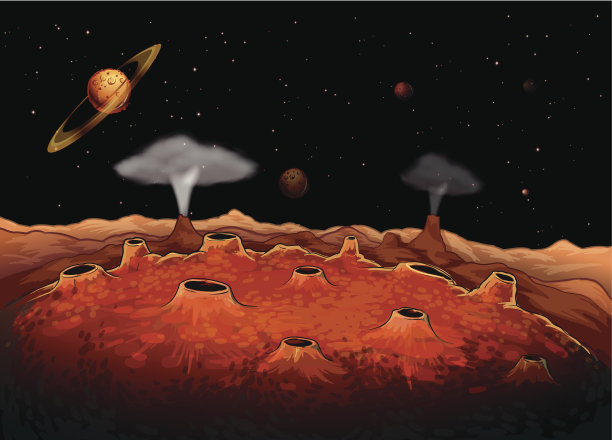 宇宙中的行星图片下载