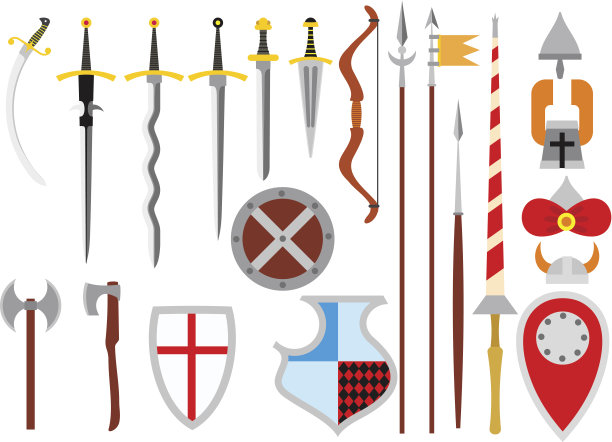 中世纪武器套装图片下载