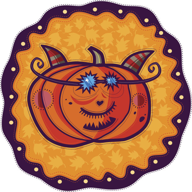 蓝眼镜南瓜图片下载