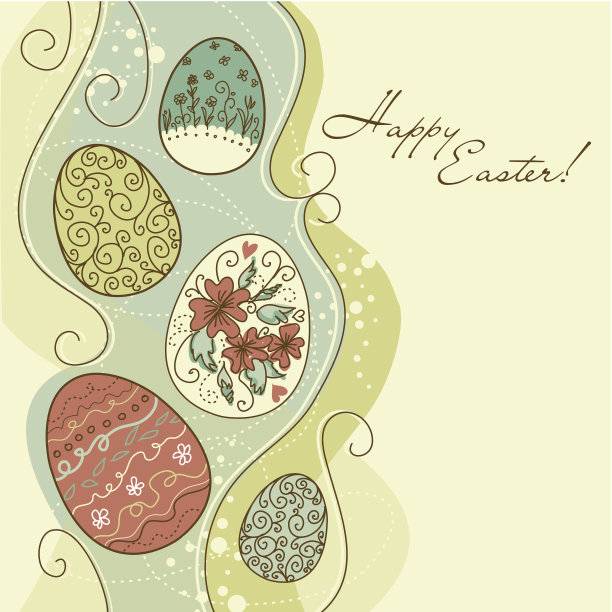 复古的复活节背景图片下载