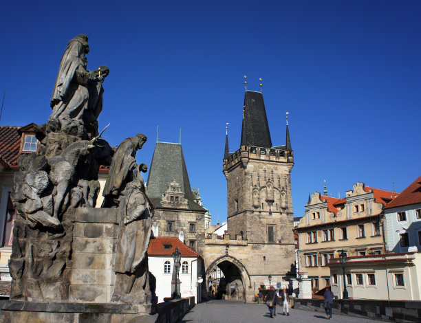 捷克共和国布拉格的查尔斯桥图片下载