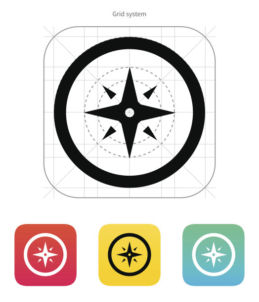 风玫瑰图标。图片下载