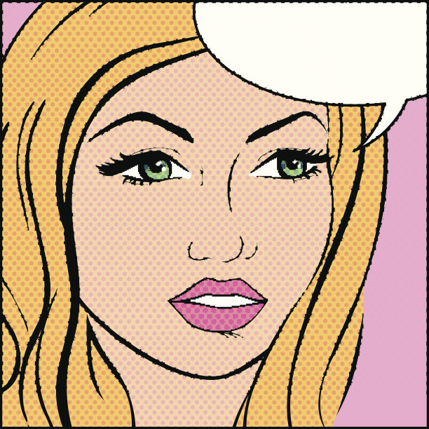 矢量波普艺术女人素材图片