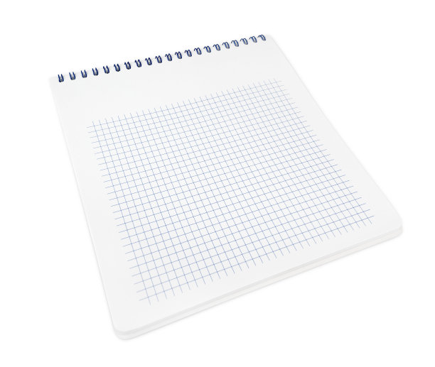 方形纸的螺旋笔记本图片下载