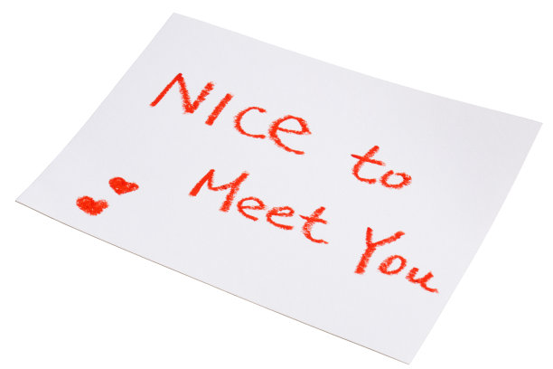 “很高兴认识你”卡片图片下载
