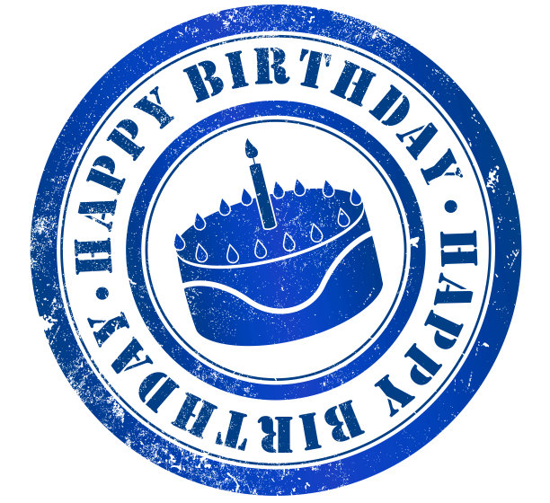 生日快乐邮票图片下载