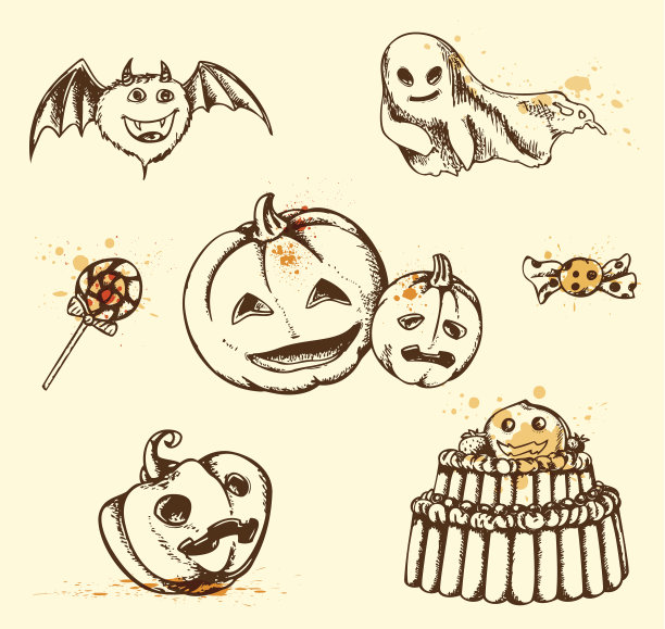 万圣节的元素图片下载