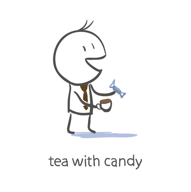 商人喝茶图片下载