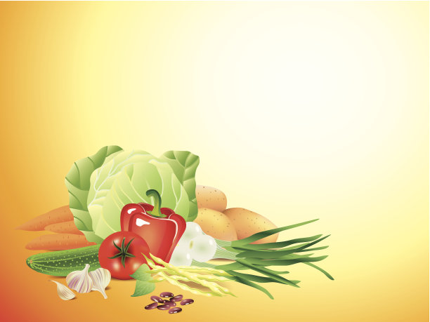 蔬菜水平矢量背景图片下载