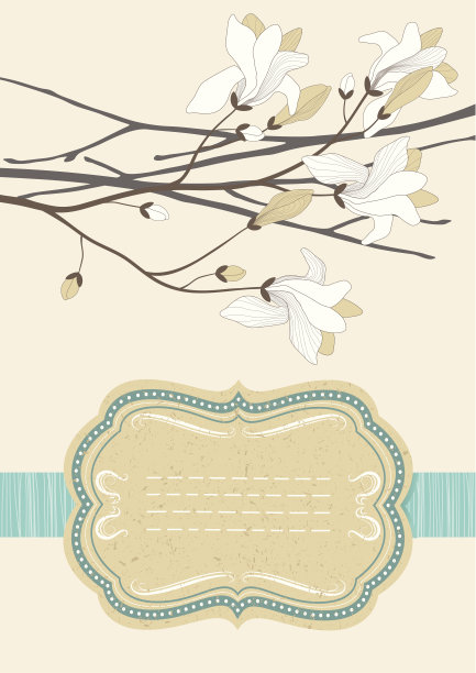 框架和开花的枝条图片下载