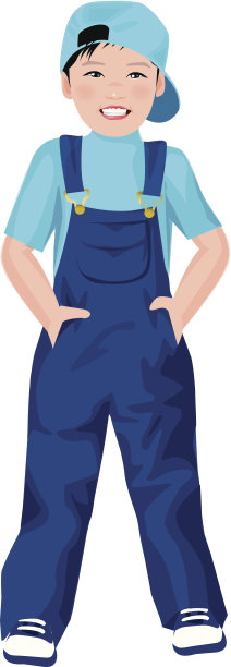 外套上有奖章的男孩肖像图片下载