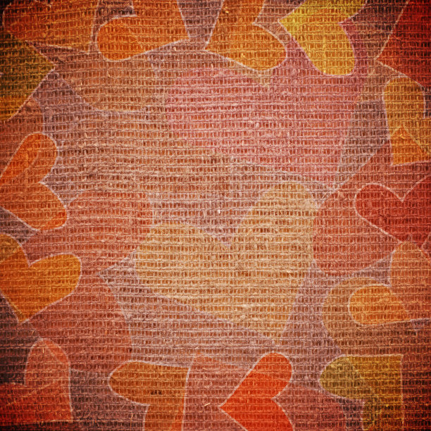 画布上散落着五颜六色的心图片下载