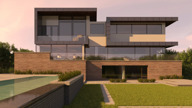 游泳池的别墅图片下载