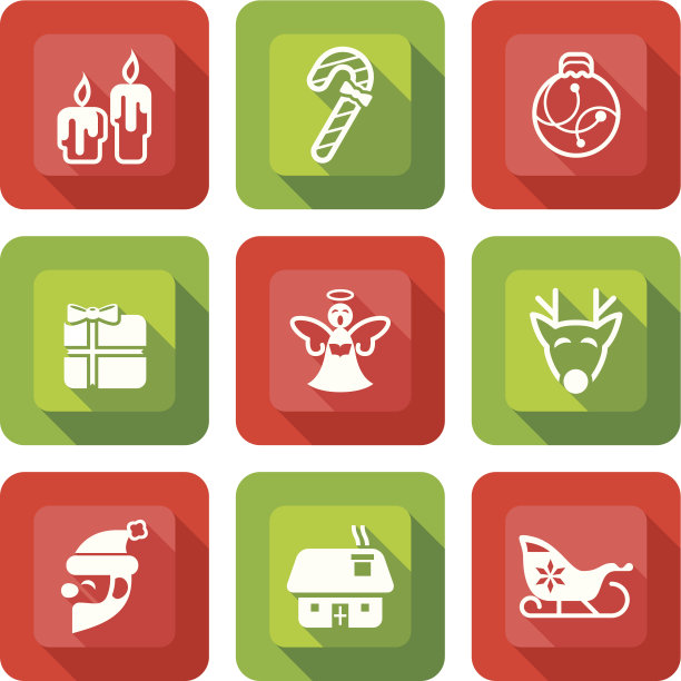 圣诞元素设计图标集图片下载