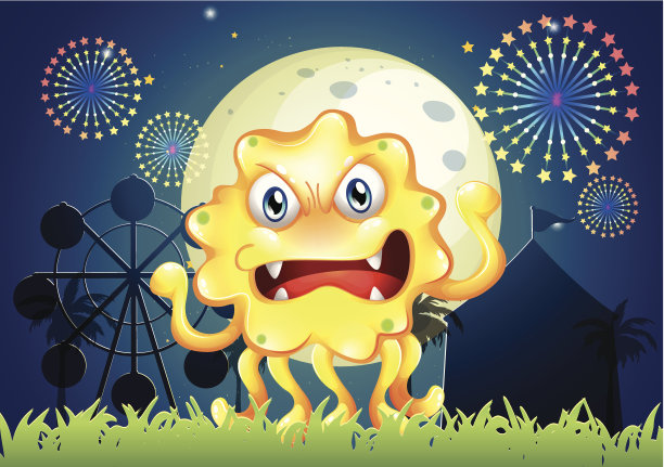 一个可怕的黄色怪物嘉年华图片下载