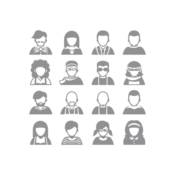 阿凡达图标设置，灰色图片下载