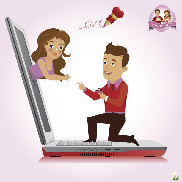 一对网上浪漫的夫妇图片下载