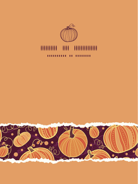 感恩节南瓜垂直撕无缝图案背景图片下载