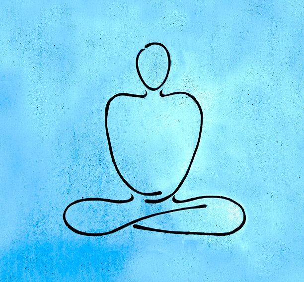 锌板上佛形素描线图片下载