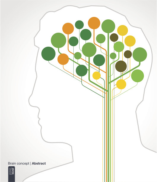 大脑概念与头部生态学，信息图表，医学，网页设计。图片下载