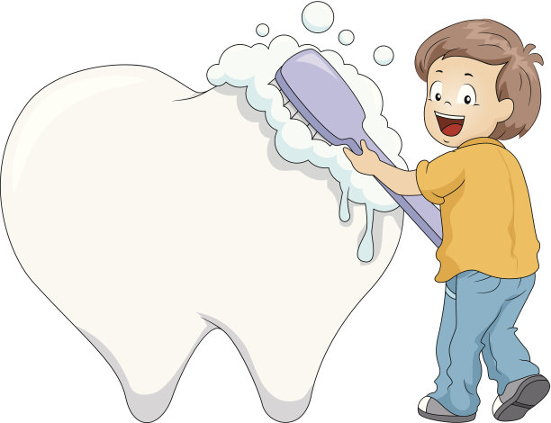 牙刷的男孩图片下载