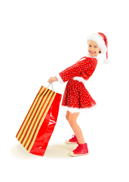 快乐的圣诞购物图片下载