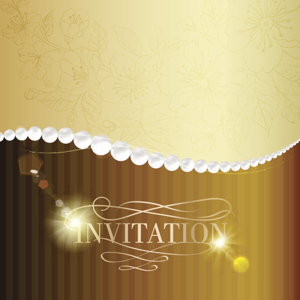 珠宝的请柬。图片下载