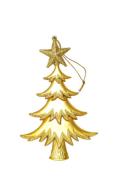 圣诞树孤立在白色的背景图片下载