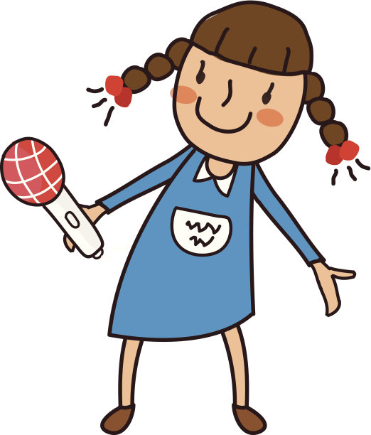 一个女孩抱着迈克的肖像图片下载