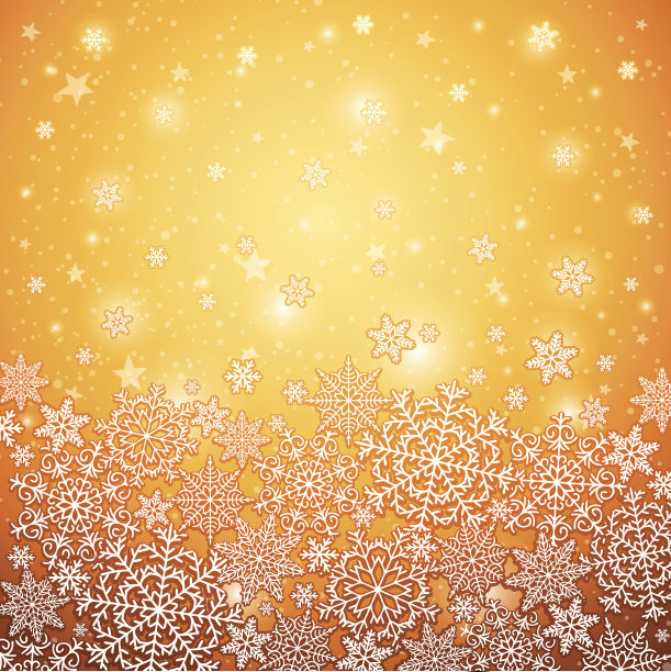 金色的背景和雪花图片下载