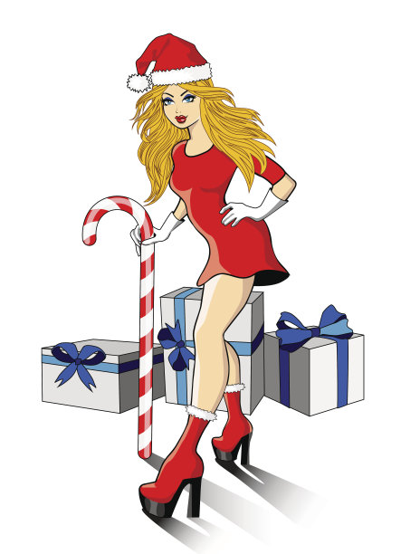 圣诞节的女孩图片下载