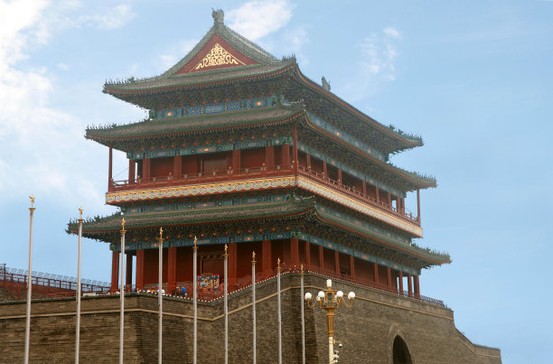 正阳门门楼俗称中国北京东城区前门素材图片