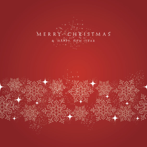 圣诞快乐雪花装饰元素边框。图片下载