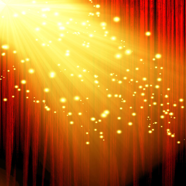 聚光灯下的红色窗帘图片下载