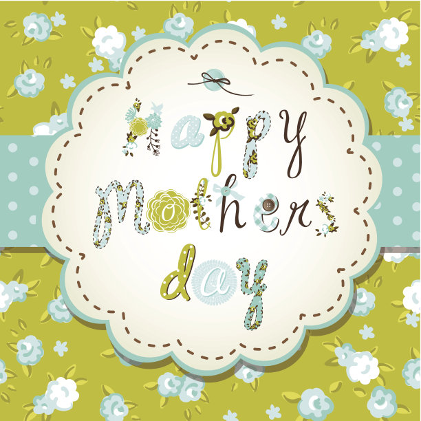 模板框架设计的母亲节贺卡图片下载
