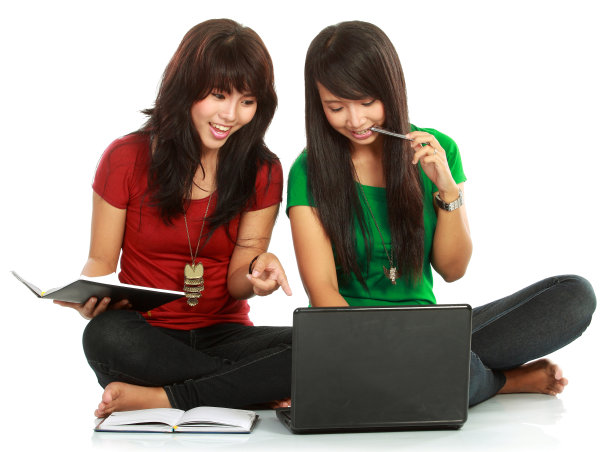 两个girls-students图片下载