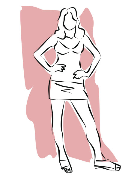 穿短裙的女孩图片下载