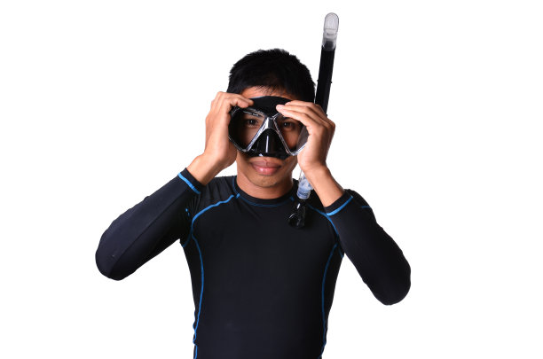 人与潜水设备隔离图片下载