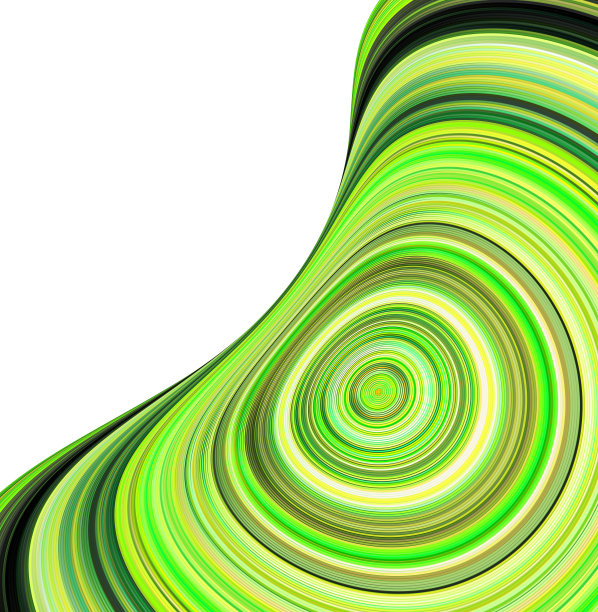 3d渲染同心管道在多个绿色颜色图片下载