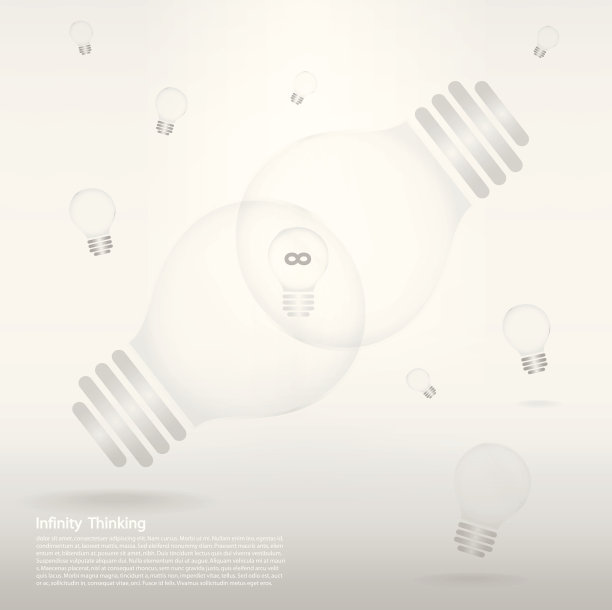 创意灯泡标志的背景。图片下载