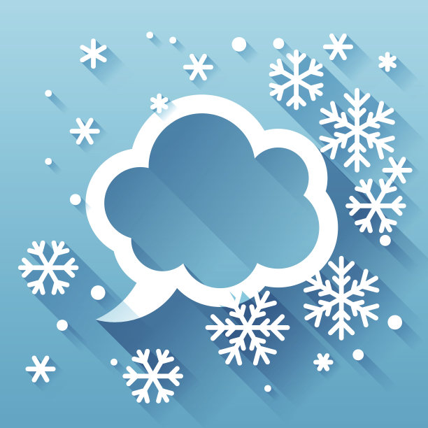 抽象背景与雪花在平面设计风格。图片下载