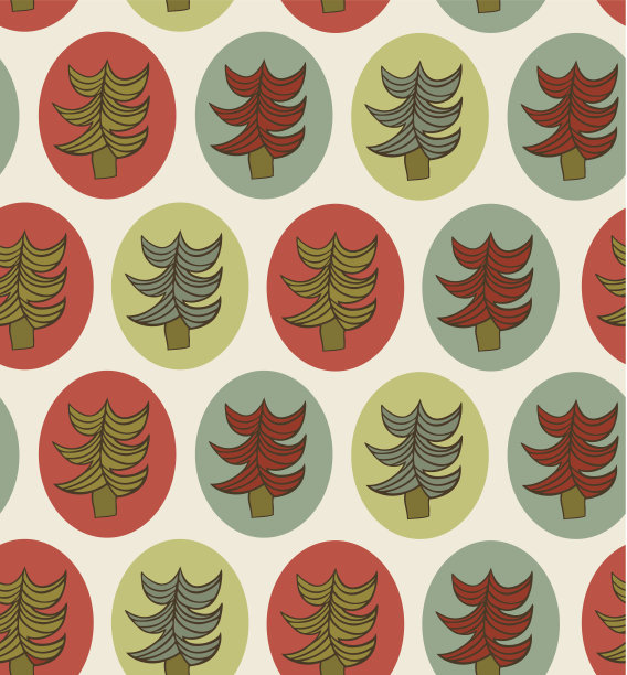 无缝的圣诞图案。装饰云杉的无尽纹理图片下载