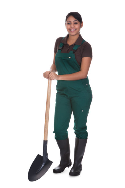 年轻女性加德纳与铲子图片下载